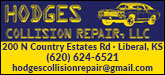 Hodge's Collision Repair, LLC Sponsorship Banner